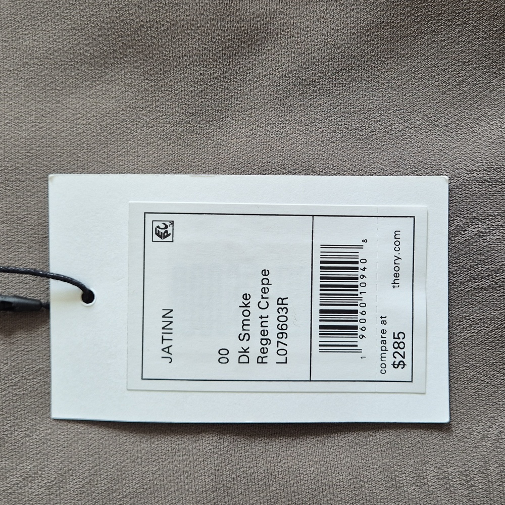 NWT Theory Olive Green Dress Size 00 Short Sleeve Crepe Material - Picture 5 of 10